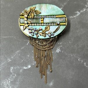 Marena Handarbeit Art Deco Fringe Pendant Brooch